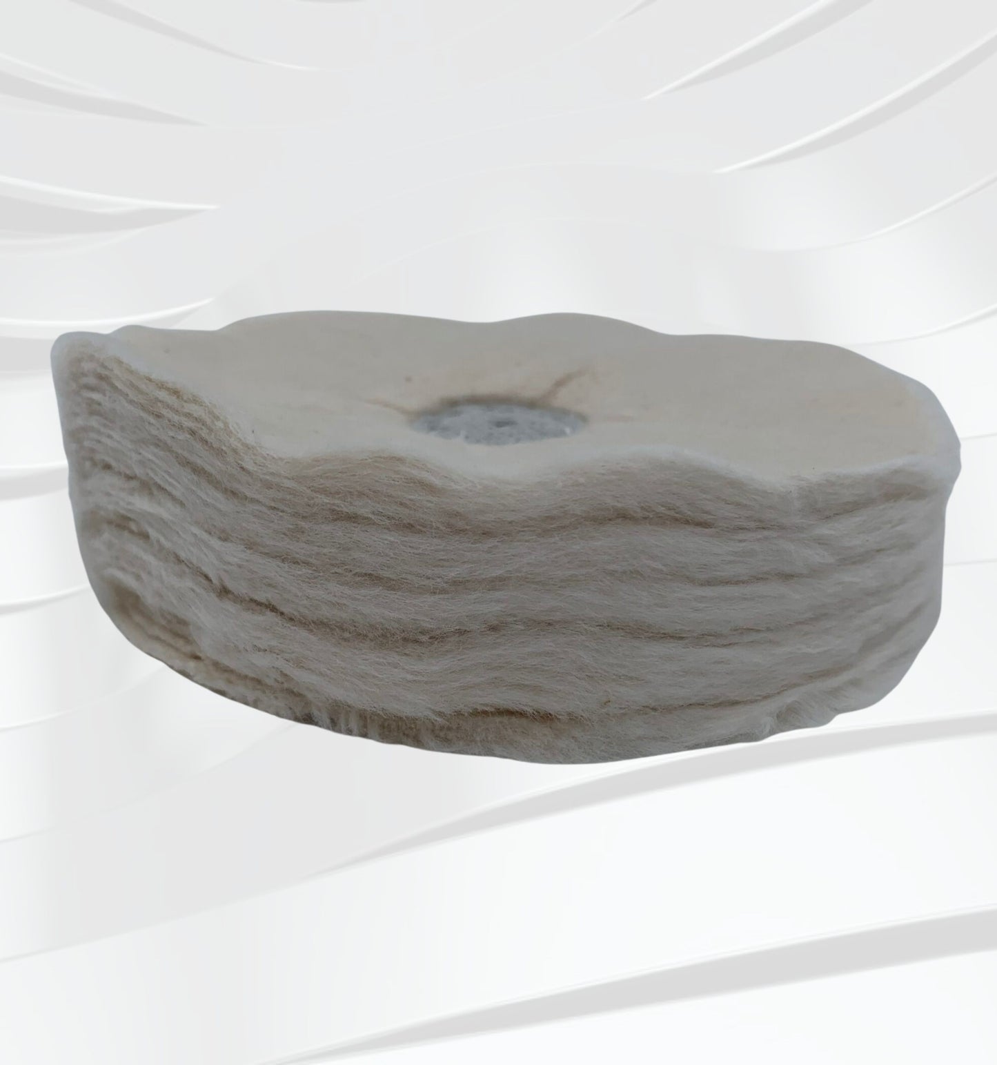6" x 1/4" 28 ply Un-Bleached Domet Flannel Buffing Wheel
