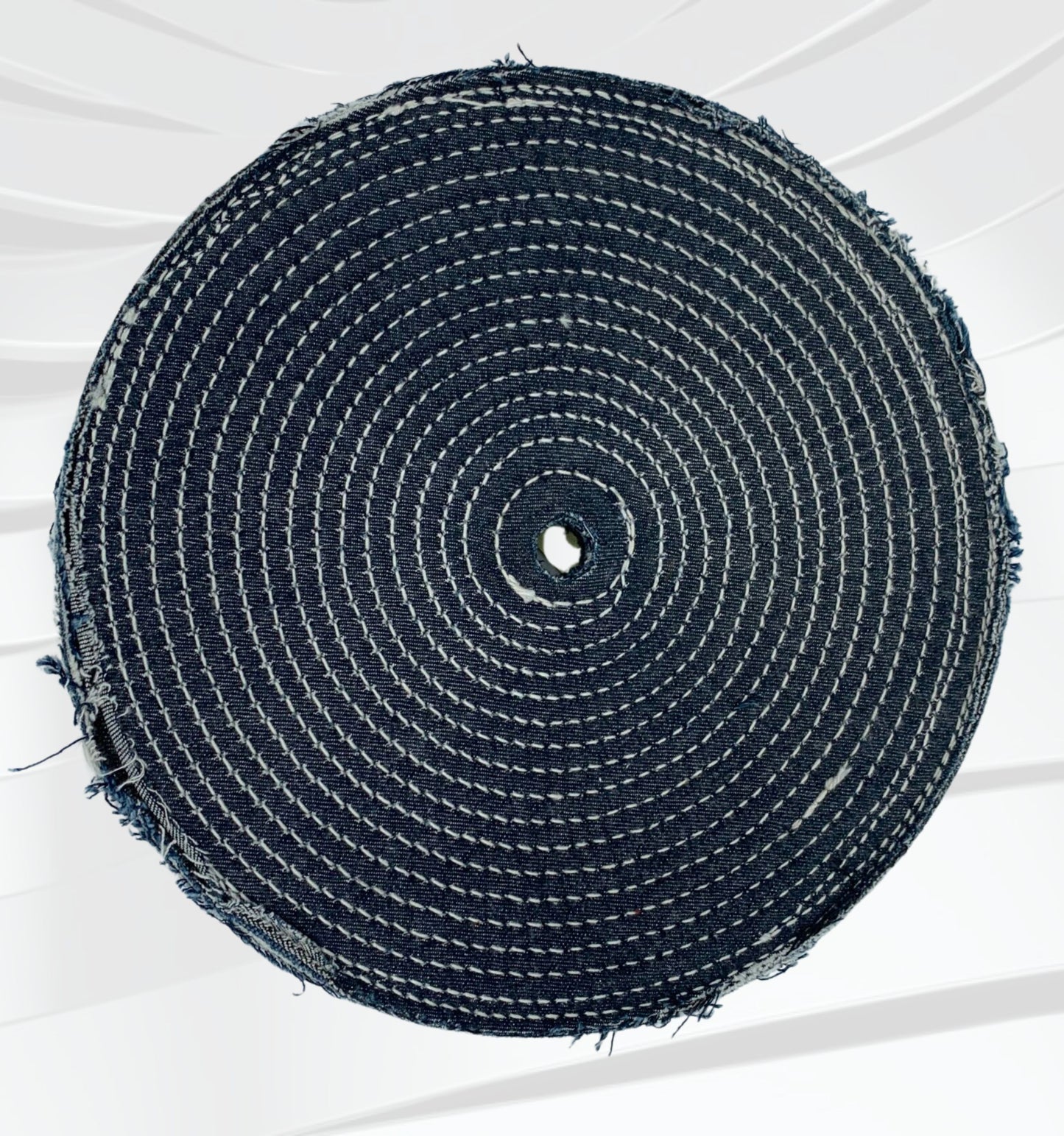 10" x 1/2" x 1/2" thick14 Ply  Full Disc Denim Buffing Wheel