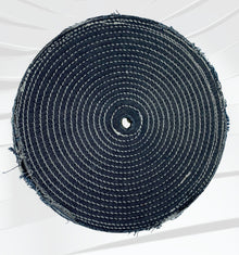 10" x 1/2" x 1/2" thick14 Ply  Full Disc Denim Buffing Wheel