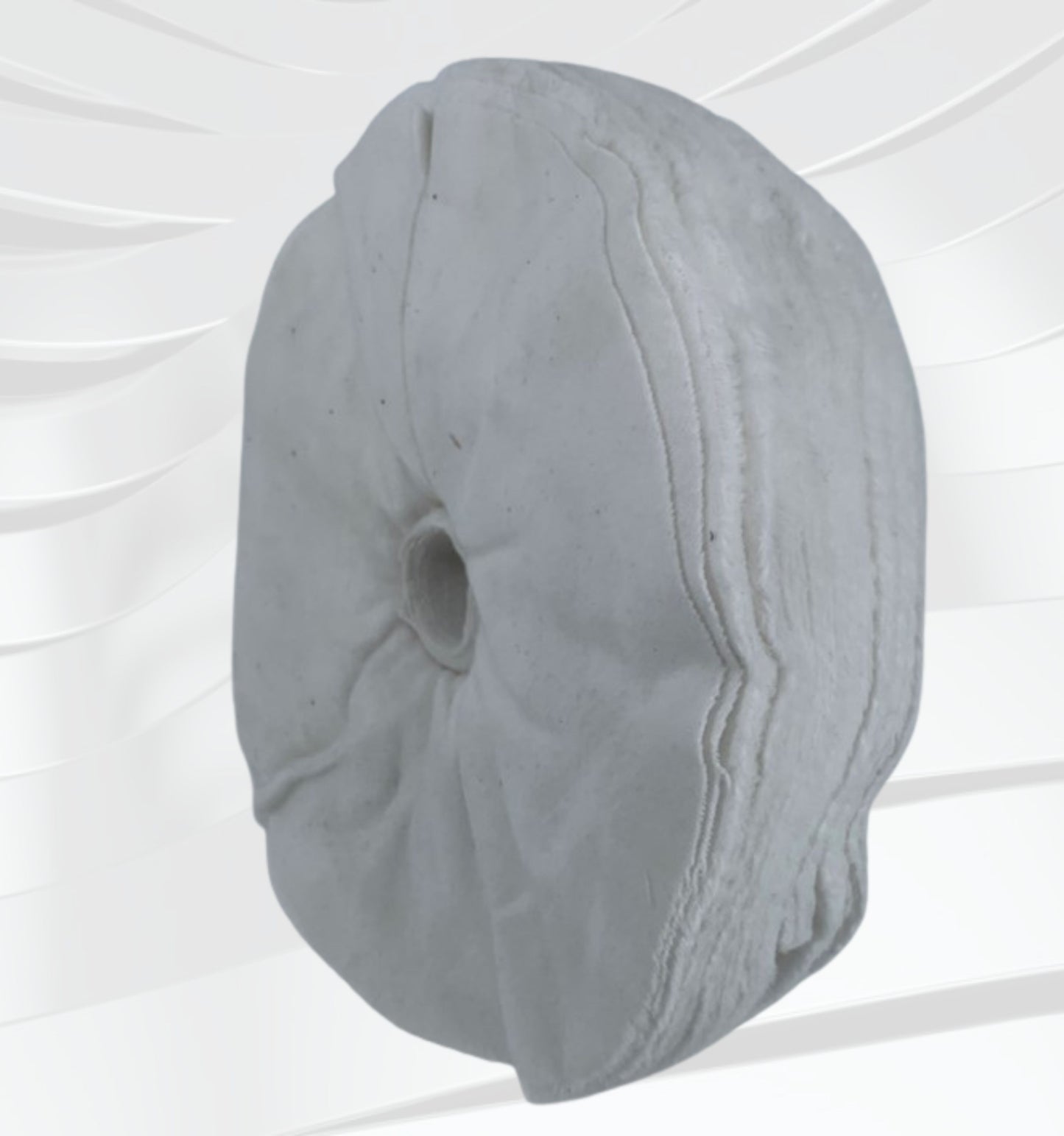 10" x 1-1/8" 40 ply Bleached Domet Flannel Buffing Wheel