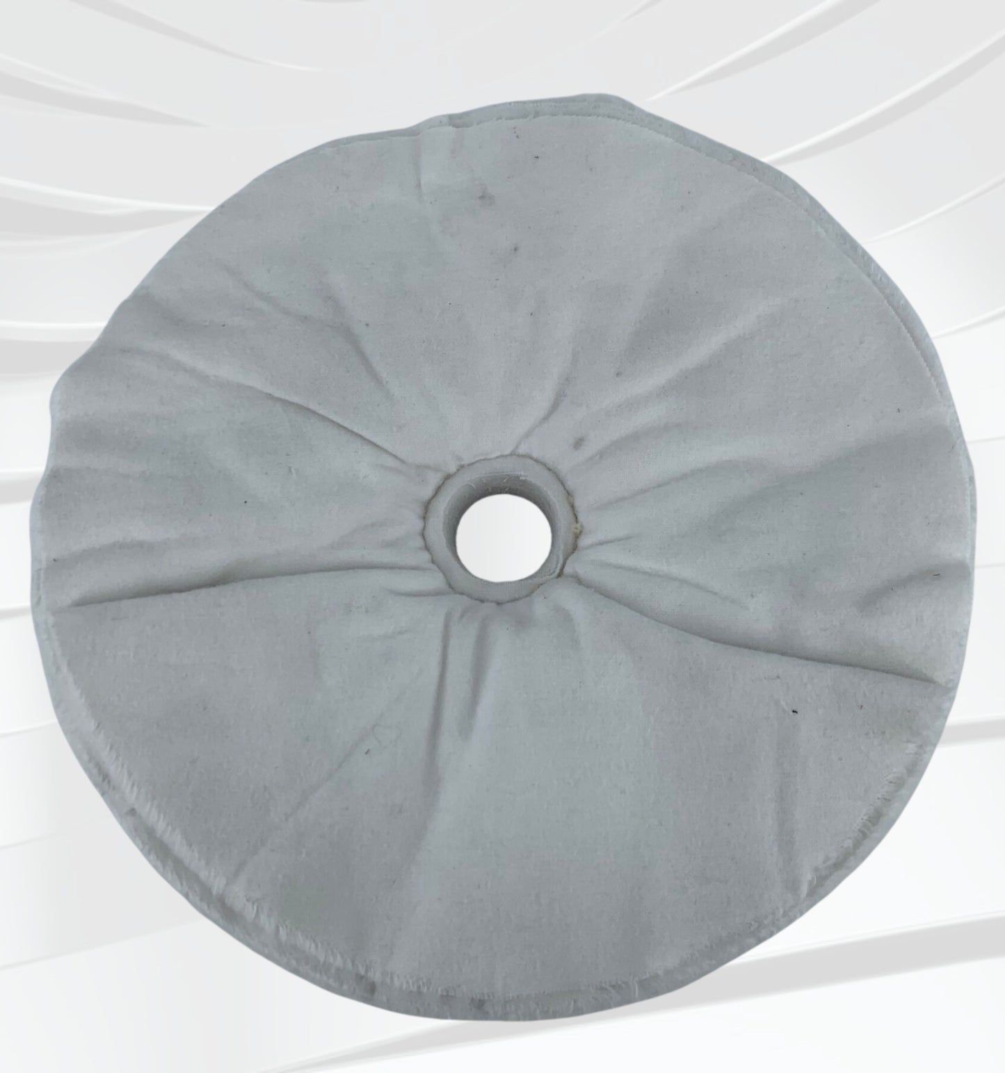 10" x 1-1/8" 40 ply Bleached Domet Flannel Buffing Wheel