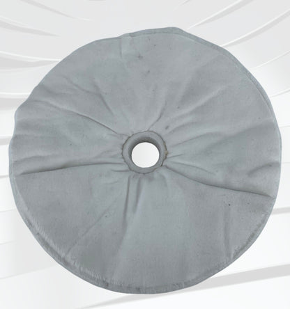 10" x 1-1/8" 40 ply Bleached Domet Flannel Buffing Wheel