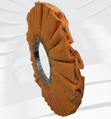 12” X 5” X 1-1/4" 16 Ply, #2 Pack, Hard Orange Treated 86/80 cotton Cut Buff, pressed to 1/2" Thickness