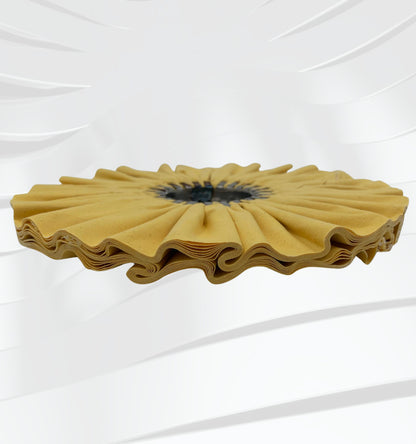 12" x 3" x CRO 16 ply #3 Pack Light Yellow Treated Cotton Airway Buffing Wheel