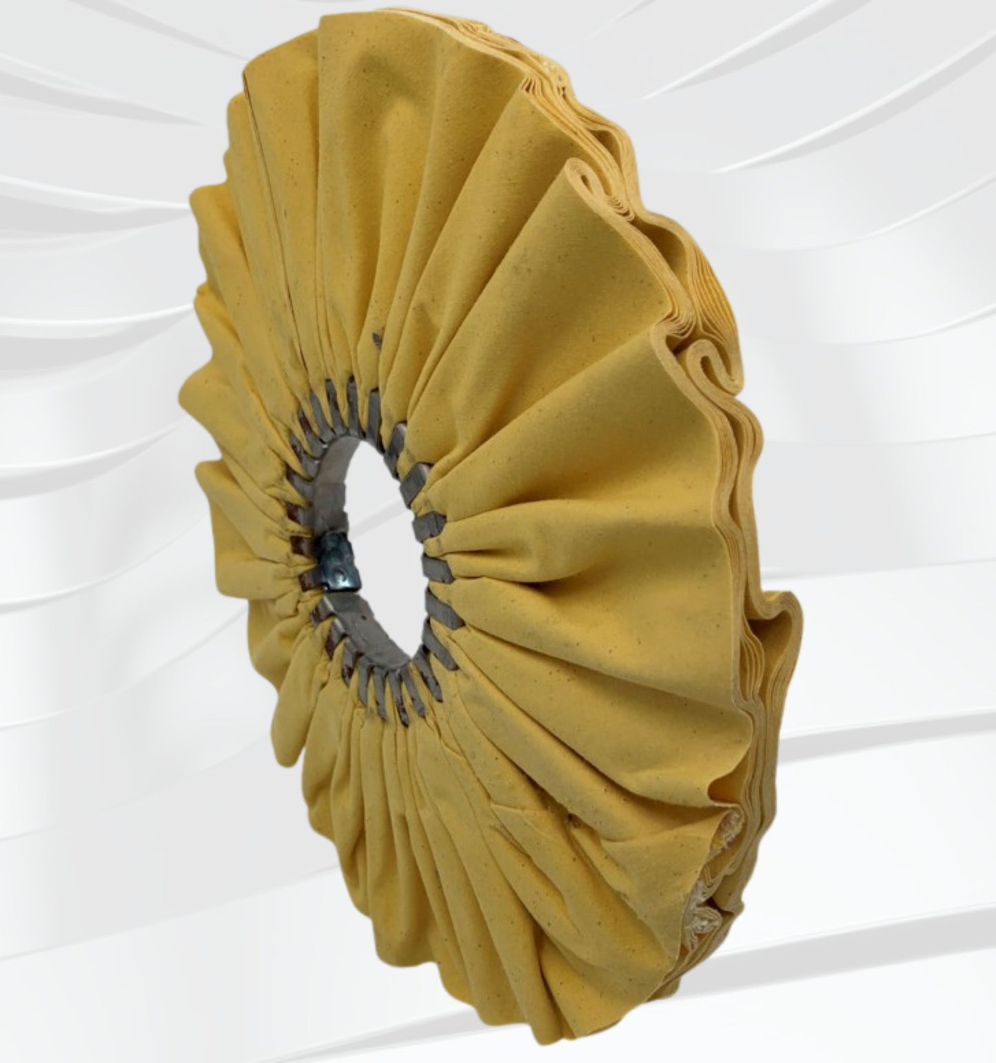 12" x 3" x CRO 16 ply #1 Pack Light Yellow Treated Cotton Airway Buffing Wheel