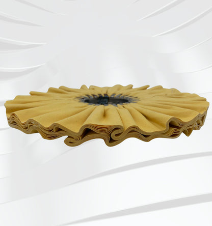 12" x 3" x CRO 16 ply #1 Pack Light Yellow Treated Cotton Airway Buffing Wheel