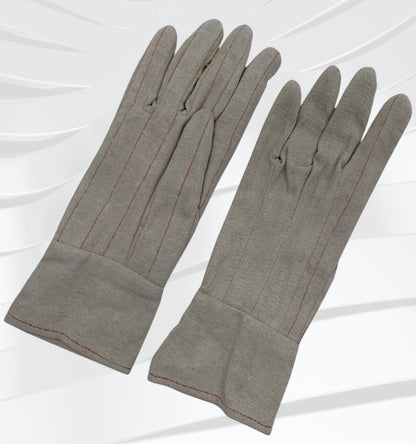22 oz. Hot Mill Glove, Double Palm White Burlap, Size 9