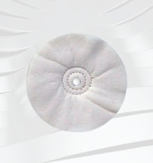 6" x 1/4" 30 ply Bleached Domet Flannel Buffing Wheel
