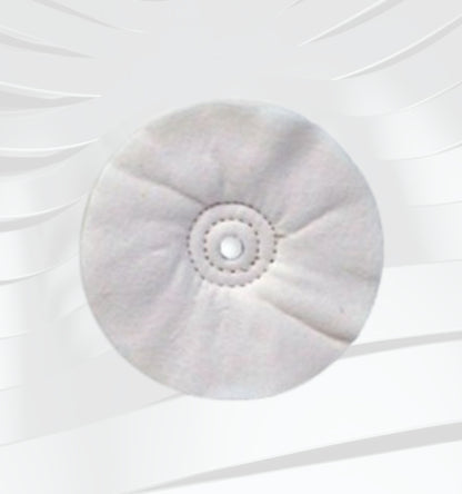 6" x 1/4" 30 ply Bleached Domet Flannel Buffing Wheel